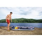 Bestway 61068 Hydro-Force Treck X2 Set felfújható 3 személyes csónak evezővel pumpával, háromszemélyes gumicsónak 255 x 127 cm