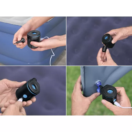 Bestway 62289 Powertouch Pocket 427 PSI 90 L/perc utazó, mini elektromos pumpa, matracpumpa szívó és fújó funkcióval, 85 gramm