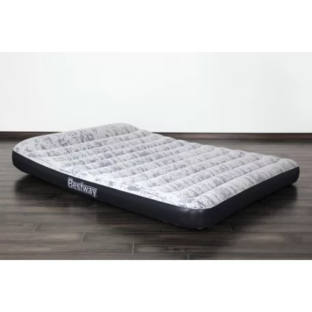 Bestway 67836 Tritech felfújható kétszemélyes velúr ágy / matrac, 2 személyes vendégágy automata, beépített elektromos pumpával 203 x152 x 30 cm