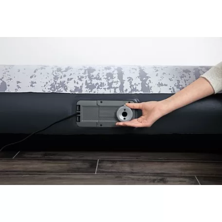 Bestway 67836 Tritech felfújható kétszemélyes velúr ágy / matrac, 2 személyes vendégágy automata, beépített elektromos pumpával 203 x152 x 30 cm