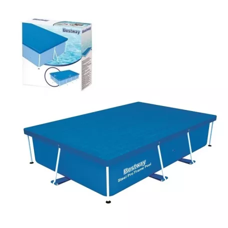 Bestway AMALFI VT 300 x 201 x 66 cm szögletes, fémvázas (csővázas) kerti medence szett vízforgatóval és védőtakaróval (FFA 679 VT)
