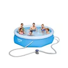 Bestway KORFU VF 305 x 76 cm puhafalú, felfújható peremű kerti medence vízforgatóval 3982L