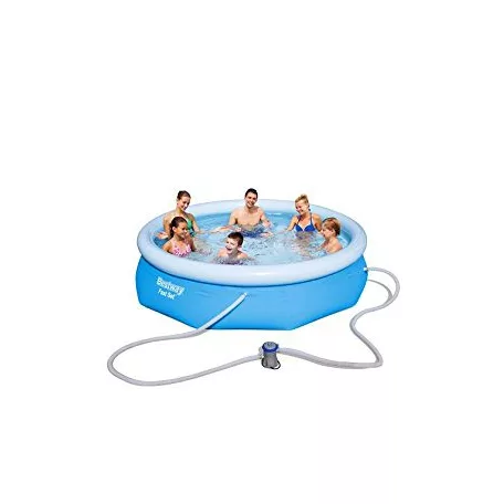 Bestway KORFU VF 305 x 76 cm puhafalú, felfújható peremű kerti medence vízforgatóval 3982L
