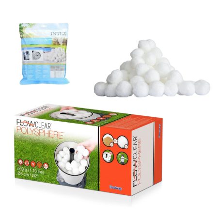 Bestway Polysphere 500g poliszférikus szűrőgolyó 18kg kvarchomok helyett homokszűrős vízforgatóba