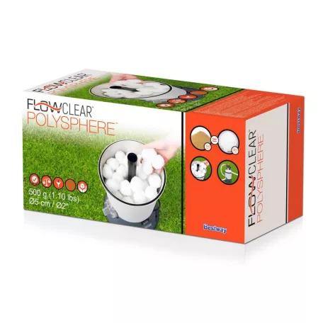 INTEX 29045 / Bestway Polysphere 500g poliszférikus szűrőgolyó 18kg kvarchomok helyett homokszűrős vízforgatóba
