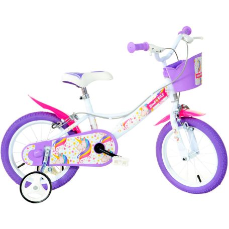 Bimbo Bike Speed MTB lány 16" kerékpár, kislány bicikli levehető támaszó kerekekkel, Unikornis design