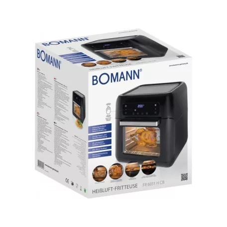 Bomann FR 6031 H CB / Clatronic FR 3747 H AirFryer 1500W forrólevegős, légkeveréses digitális sütő, minisütő, forgó grillel, lámpával