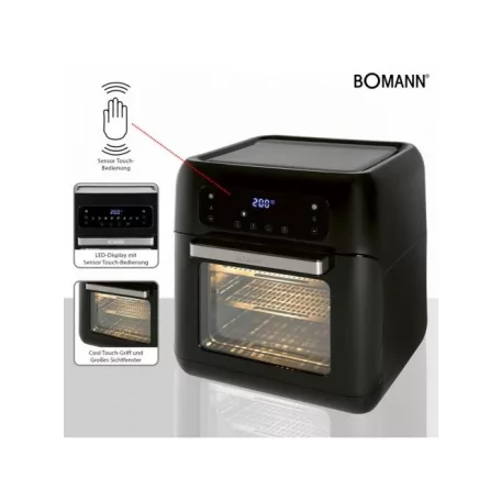 Bomann FR 6031 H CB / Clatronic FR 3747 H AirFryer 1500W forrólevegős, légkeveréses digitális sütő, minisütő, forgó grillel, lámpával