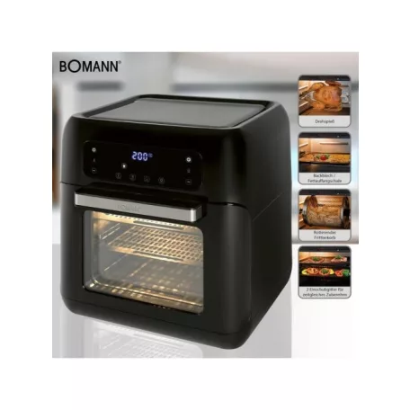 Bomann FR 6031 H CB / Clatronic FR 3747 H AirFryer 1500W forrólevegős, légkeveréses digitális sütő, minisütő, forgó grillel, lámpával