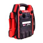 Auchan 12V Booster 4 in 1 Jump Starter hordozható indításrásegítő, 17 Ah 900 A / 400W PowerBank, 12V bikázó, indítóakku, munkalámpa és kompresszor 3000 cm3 diesel / 4000 cm3 benzinmotorokhoz