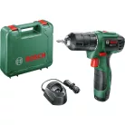 Bosch EasyDrill 1200 Set 12V 20Nm akkus fúró, csavarbehajtó készlet 2 x 12V 1,5A (dupla) akkuval, töltővel, kofferben 38 részes tartozékkészlettel (06039A210E) 