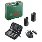 Bosch EasyDrill 1200 Set 12V 20Nm akkus fúró, csavarbehajtó készlet 2 x 12V 1,5A (dupla) akkuval, töltővel, kofferben 38 részes tartozékkészlettel (06039A210E) 