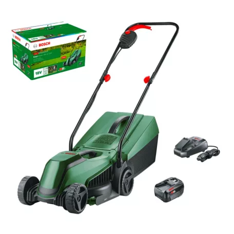 Bosch EasyMower 18V-32-200 KIT 32 cm 18V 4Ah vezeték nélküli, akkus, akkumulátoros, fűgyűjtős fűnyíró, fűnyírógép 20 - 60 mm közötti vágásmagassággal