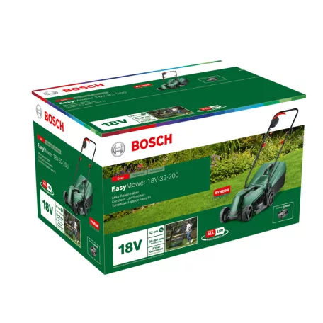 Bosch EasyMower 18V-32-200 KIT 32 cm 18V 4Ah vezeték nélküli, akkus, akkumulátoros, fűgyűjtős fűnyíró, fűnyírógép 20 - 60 mm közötti vágásmagassággal