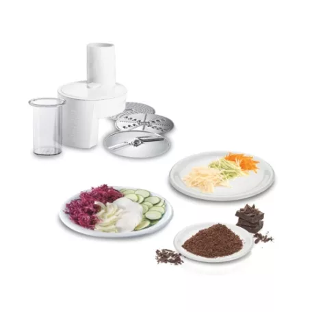 Bosch MUM4856 univerzális 600W 3.9L fehér konyhai robotgép, dagasztógép, húsdarálóval, turmixal, citruspréssel, reszelővel és aprítóval