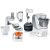 Bosch MUM58258 univerzális 1000W 3.9L fehér - ezüst konyhai robotgép, dagasztógép, 2 db keverőtállal, húsdarálóval, turmixal, citruspréssel, reszelővel és aprítóval