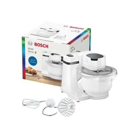 Bosch MUMS2AW01 Serie 2 univerzális 700W 3.8L keverőtálas fehér konyhai robotgép, dagasztógép, habverővel, reszelővel és aprítóval