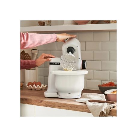 Bosch MUMS2AW01 Serie 2 univerzális 700W 3.8L keverőtálas fehér konyhai robotgép, dagasztógép, habverővel, reszelővel és aprítóval
