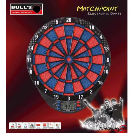 Bull's Matchpoint 67953 elektromos (elemes), elektronikus darts tábla LCD kijelzővel, 2 x 3 dart szettel