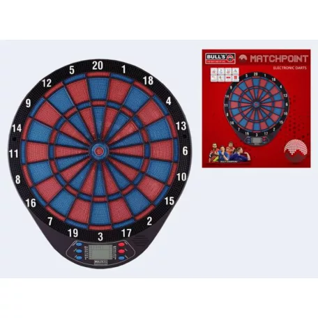 Bull's Matchpoint 67953 elektromos (elemes), elektronikus darts tábla LCD kijelzővel, 2 x 3 dart szettel