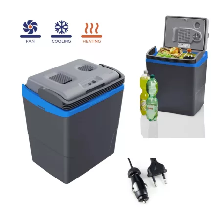 Crivit CoolBox CEK 29 C1 / B5 ECO 12V / 230V autós + hálózati 30L hűtő-fűtő elektromos (termoelektromos) hűtőtáska Peltier elemmel, akár 20°C hűtési kapacitással