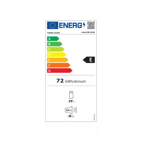 Crivit CoolBox CEK 29 C1 / B5 ECO 12V / 230V autós + hálózati 30L hűtő-fűtő elektromos (termoelektromos) hűtőtáska Peltier elemmel, akár 20°C hűtési kapacitással