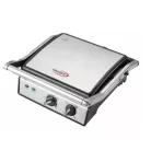Hauser CG-420 asztali 2000W inox nemesacél kontaktgrill, kontakt grillsütő kivehető 24 x 29 cm sütőlapokkal (CG 420)