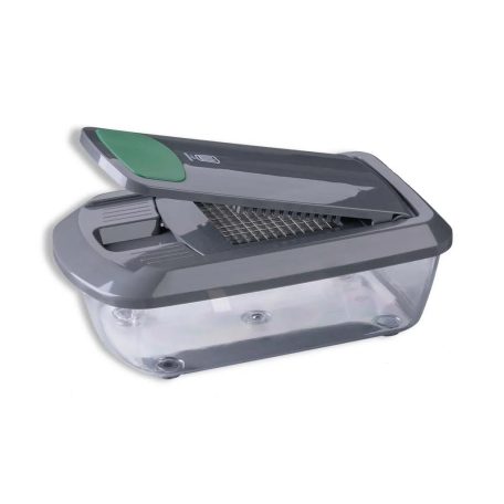 CHEFKOCH trifft by Fackelmann professzionális multiszeletelő, Slicer & Dicer 16 részes multifunkciós mechanikus aprító, szeletelő és reszelő gyűjtőtállal 