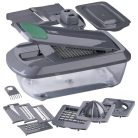 CHEFKOCH trifft by Fackelmann professzionális multiszeletelő, Slicer & Dicer 16 részes multifunkciós mechanikus aprító, szeletelő és reszelő gyűjtőtállal 