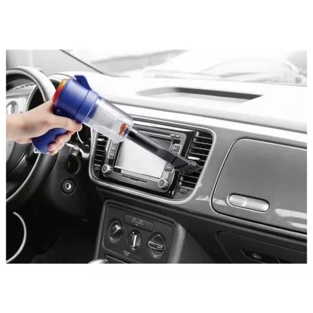 CLEANmaxx 3.7V 1200 mAh mini akkus kézi porszívó szívó és fújó funkcióval, mosható EPA filterrel, kefés toldattal, üvegtörő és övvágó funkcióval