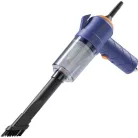 CLEANmaxx 3.7V 1200 mAh mini akkus kézi porszívó szívó és fújó funkcióval, mosható EPA filterrel, kefés toldattal, üvegtörő és övvágó funkcióval