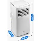 Clatronic CL 3831 mobilklíma, 7000 BTU (2 kW) 792W energiatakarékos mobil klíma, légkondicionáló és páramentesítő 1.5m kivezető csővel és ablak KIT-el