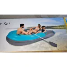 CRANE Marina 700 felfújható 3 személyes csónak, sport gumicsónak 1 pár alumínium evezővel 285 x 138 cm, 210 kg teherbírással