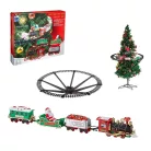 Shatchi / Actuel Christmas Tree Express Train - elemes, önjáró, világító, füstölő, karácsonyfára / fenyőfára szerelhető kisvasút, karácsonyi vonat szett, zenélő gőzmozdony (CTE)