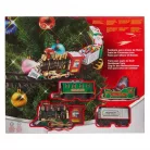 Shatchi / Actuel Christmas Tree Express Train - elemes, önjáró, világító, füstölő, karácsonyfára / fenyőfára szerelhető kisvasút, karácsonyi vonat szett, zenélő gőzmozdony (CTE)