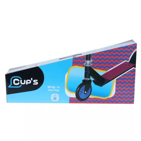 Cup's ALU 120 összecsukható alumínium roller 125 mm PU kerekkkel, 50 kg teherbírással, fekete + színes taposó