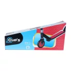Cup's ALU 120 összecsukható alumínium roller 125 mm PU kerekkkel, 50 kg teherbírással, fekete + színes taposó
