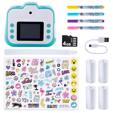 Canal Toys CLK 001 Instant Photo Creator 3 az 1-ben játék digitális fényképezőgép azonnali nyomtatással, fotó és videó funkcióval