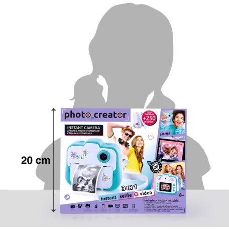 Canal Toys CLK 001 Instant Photo Creator 3 az 1-ben játék digitális fényképezőgép azonnali nyomtatással, fotó és videó funkcióval