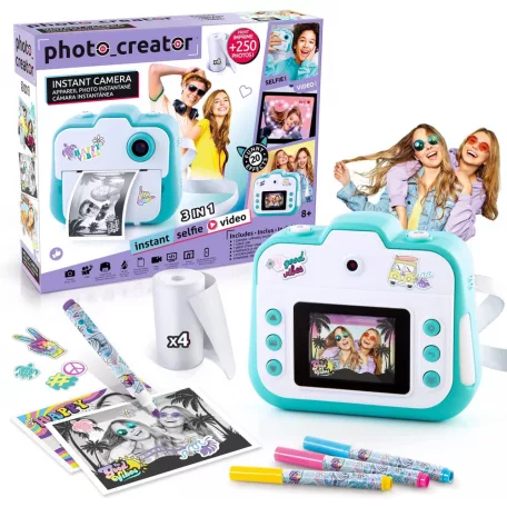Canal Toys CLK 001 Instant Photo Creator 3 az 1-ben játék digitális fényképezőgép azonnali nyomtatással, fotó és videó funkcióval