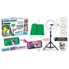 Canal Toys INF-001-3L Studio Creator Video Marker Kit 3 az 1-ben videókészítő készelt (greenbox, lámpa, állvány)