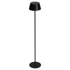 Casalux 47190 napeles solar kültéri fém álló lámpa, 8W 500 lumen 120 cm állítható magasságú fekete fém szolár állólámpa talppal és leszúrótüskével, 3.7V 3000 mAh akkuval és dimmerrel