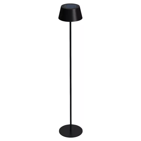 Casalux 47190 napeles solar kültéri fém álló lámpa, 8W 500 lumen 120 cm állítható magasságú fekete fém szolár állólámpa talppal és leszúrótüskével, 3.7V 3000 mAh akkuval és dimmerrel
