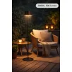   Casalux 47190 napeles solar kültéri fém álló lámpa, 8W 500 lumen 120 cm állítható magasságú fekete fém szolár állólámpa talppal és leszúrótüskével, 3.7V 3000 mAh akkuval és dimmerrel