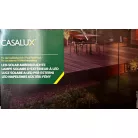 Casalux 47190 napeles solar kültéri fém álló lámpa, 8W 500 lumen 120 cm állítható magasságú fekete fém szolár állólámpa talppal és leszúrótüskével, 3.7V 3000 mAh akkuval és dimmerrel