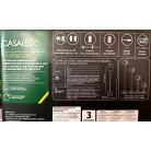 Casalux 47190 napeles solar kültéri fém álló lámpa, 8W 500 lumen 120 cm állítható magasságú fekete fém szolár állólámpa talppal és leszúrótüskével, 3.7V 3000 mAh akkuval és dimmerrel