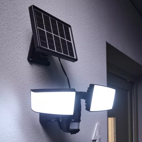CasaLux NP-SL-2023 LED Solar fényvető, 3.7V 3000 mAh 6500K hidegfehér 900 lumen falra szerelhető, napelemes, szolár LED reflektor mozgásérzékelővel