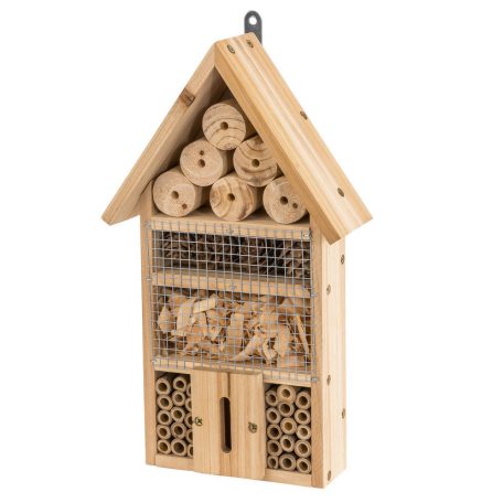 Crelando Make Your Own Bee & Insect Hotel - Barkács (csináld magad) fa méh- és rovarhotel, rovarház, méhek, lepkék, hasznos rovarok fészkeléséhez