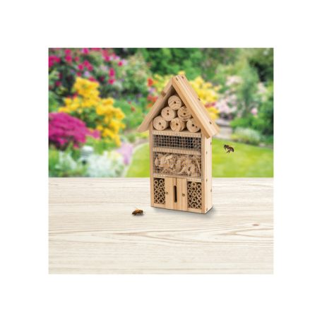 Crelando Make Your Own Bee & Insect Hotel - Barkács (csináld magad) fa méh- és rovarhotel, rovarház, méhek, lepkék, hasznos rovarok fészkeléséhez