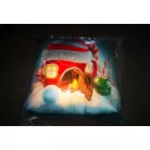 Christmas Home LED karácsonyi párna, 45 x 45 cm díszpárna, LED-es (elemes) világító polyester dekorációs párna